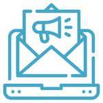 Sign up for our newsletter blue logo