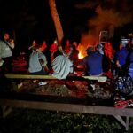A bonfire gathering of stroke survivors and people with aphasia